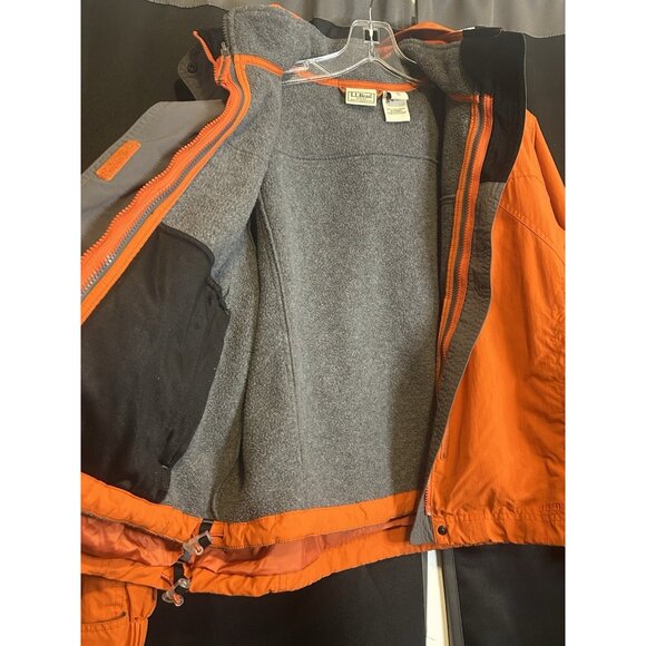 LL Bean Orange Rain Jacket w/ Removable Lining (Womens-Medium) - Picture 3 of 4